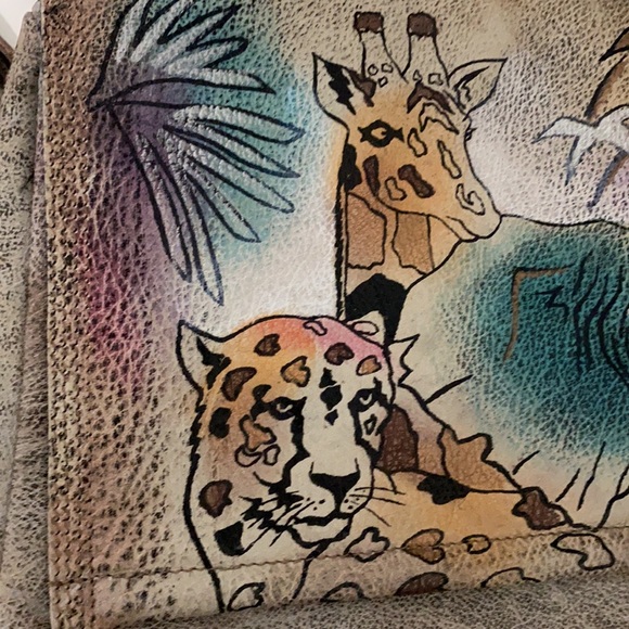 🦒 🦁 The animal hand painted genuine leather bag - Picture 13 of 16